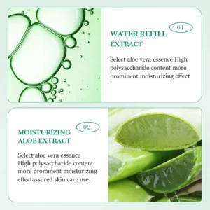 Natural Aloe Vera Soap: 100% aloe vera gel for deep skin cleansing