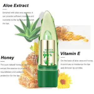 Anti-Aging Aloe Vera Lip Balm: For long-lasting lip protection, deep hydration with 99% Aloe Vera