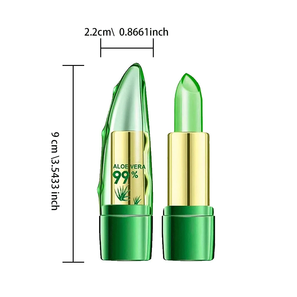 Batom hidratante e rejuvenescedor labial com 99% de extrato de Aloe Vera