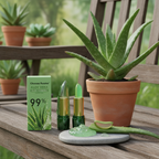 Batom hidratante e rejuvenescedor labial com 99% de extrato de Aloe Vera