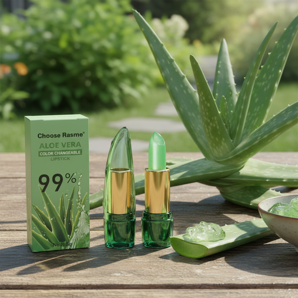 Batom hidratante e rejuvenescedor labial com 99% de extrato de Aloe Vera