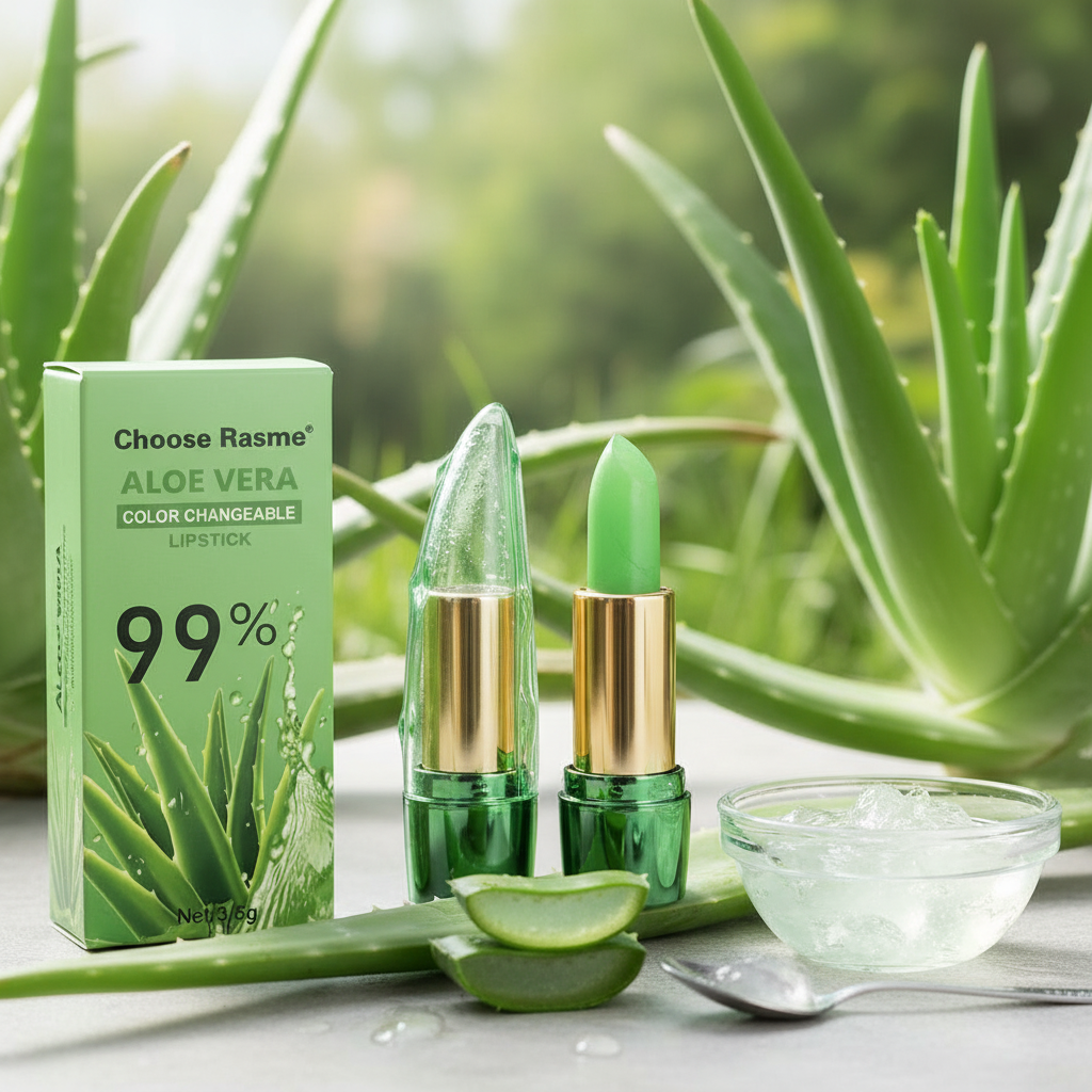 Batom hidratante e rejuvenescedor labial com 99% de extrato de Aloe Vera