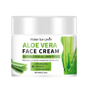 Aloe Vera Cream, hypoallergenic moisturizer with hyaluronic acid and collagen, suitable for all skin types, anti-aging
