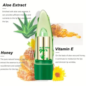 Rejuvenating moisturizing Aloe Vera lipstick, deep lip nourishment