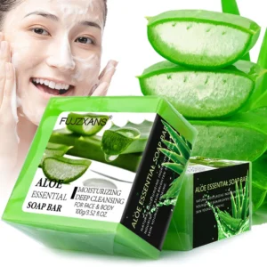Handcrafted Aloe Vera Face Soap: 100% aloe vera extract for deep cleansing